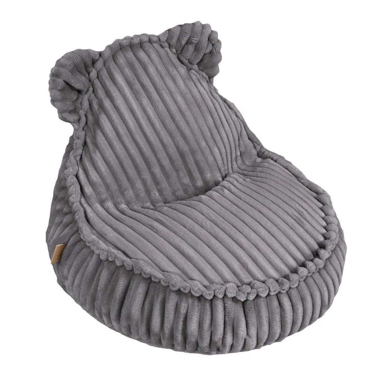 MEOWBABY Estilo De Vida|Entretenimiento·Hamacas Y Columpios*- Churros Sako Bag Teddy – Puf infantil en gris oscuro