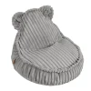 MEOWBABY Entretenimiento·Hamacas Y Columpios|Estilo De Vida*- Churros Sako Bag Teddy – Puf infantil en gris claro
