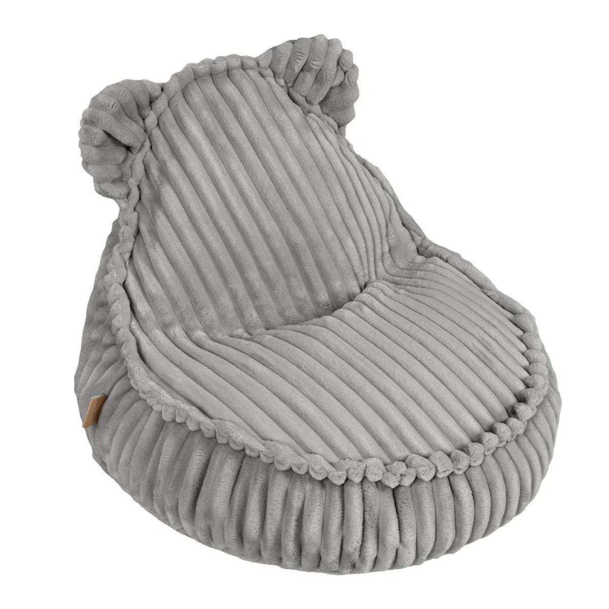 MEOWBABY Entretenimiento·Hamacas Y Columpios|Estilo De Vida*- Churros Sako Bag Teddy – Puf infantil en gris claro