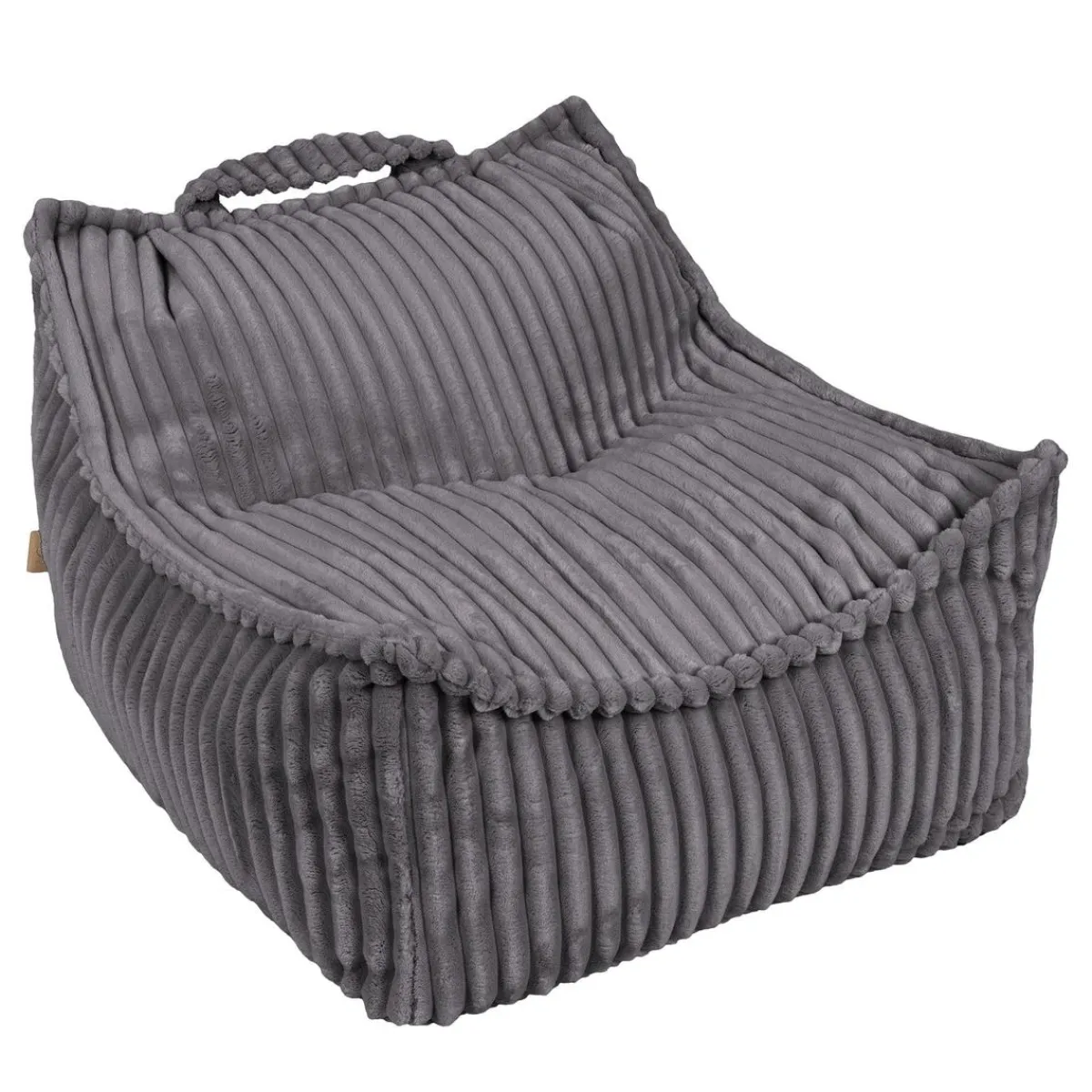 MEOWBABY Entretenimiento·Hamacas Y Columpios|Estilo De Vida*- Churros Sako Bag – Puf infantil en gris oscuro