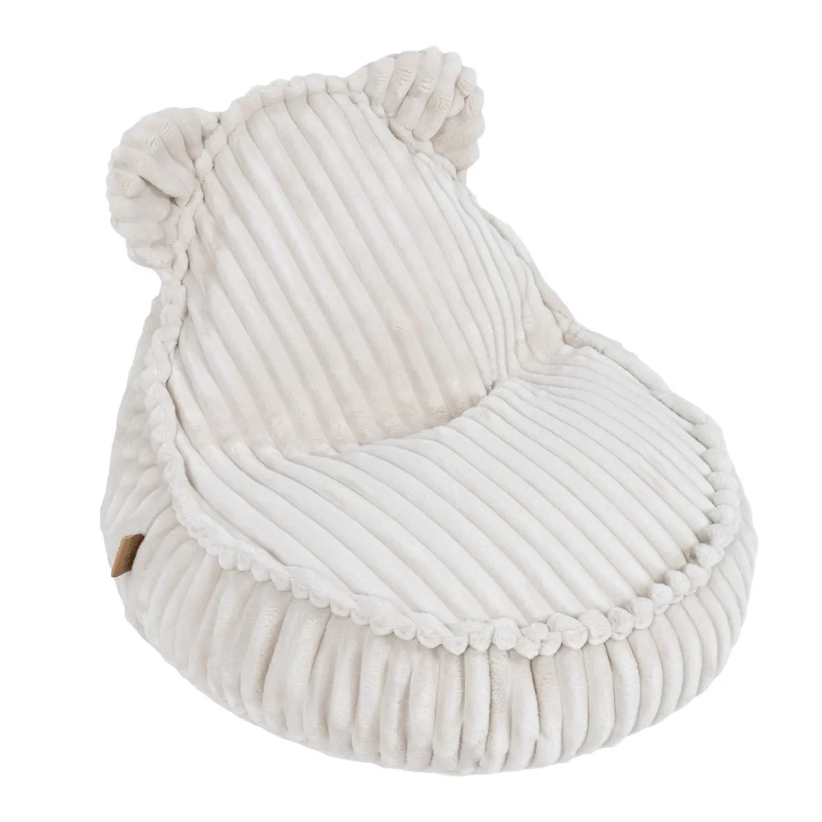 MEOWBABY Entretenimiento·Hamacas Y Columpios|Estilo De Vida*- Churros Sako Bag Teddy – Puf infantil en blanco