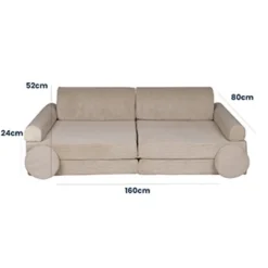 MEOWBABY Entretenimiento·Hamacas Y Columpios|Estilo De Vida*- Sofá de pana Premium infantil beige