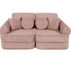 MEOWBABY Entretenimiento·Hamacas Y Columpios|Estilo De Vida*- Sofá Infantil Churros Pocket Plus Color Rosa Ruby Chocolate