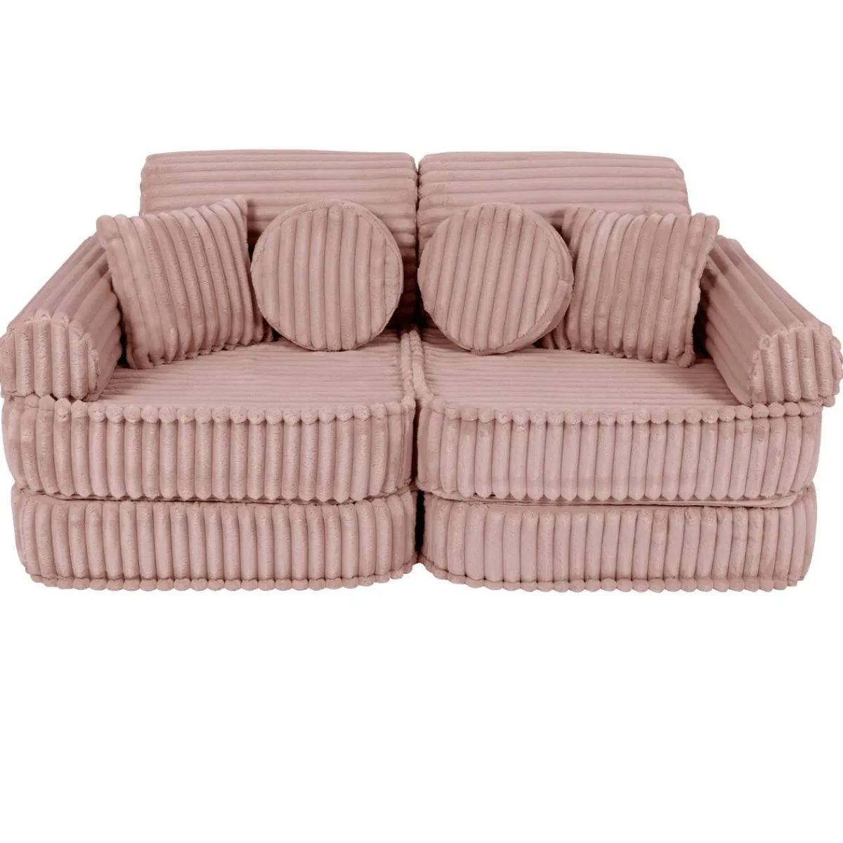 MEOWBABY Entretenimiento·Hamacas Y Columpios|Estilo De Vida*- Sofá Infantil Churros Pocket Plus Color Rosa Ruby Chocolate