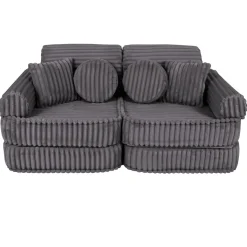 MEOWBABY Entretenimiento·Hamacas Y Columpios|Estilo De Vida*- Sofá Infantil Churros Pocket Plus Color Gris Jurassic