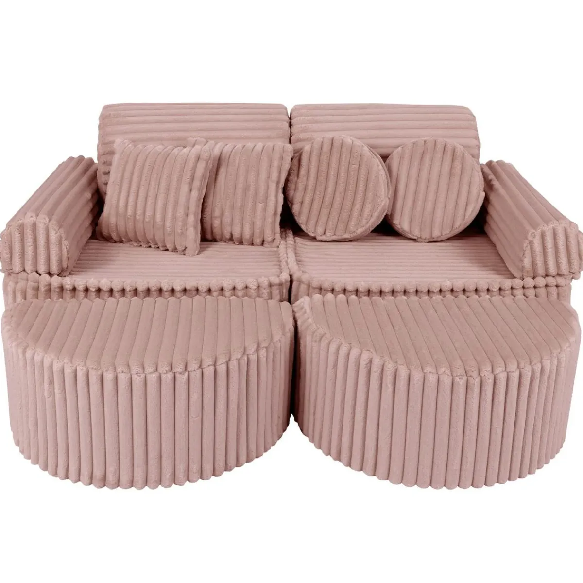 MEOWBABY Entretenimiento·Hamacas Y Columpios|Estilo De Vida*- Sofá Infantil Churros Pocket Max Color Rosa Chocolate