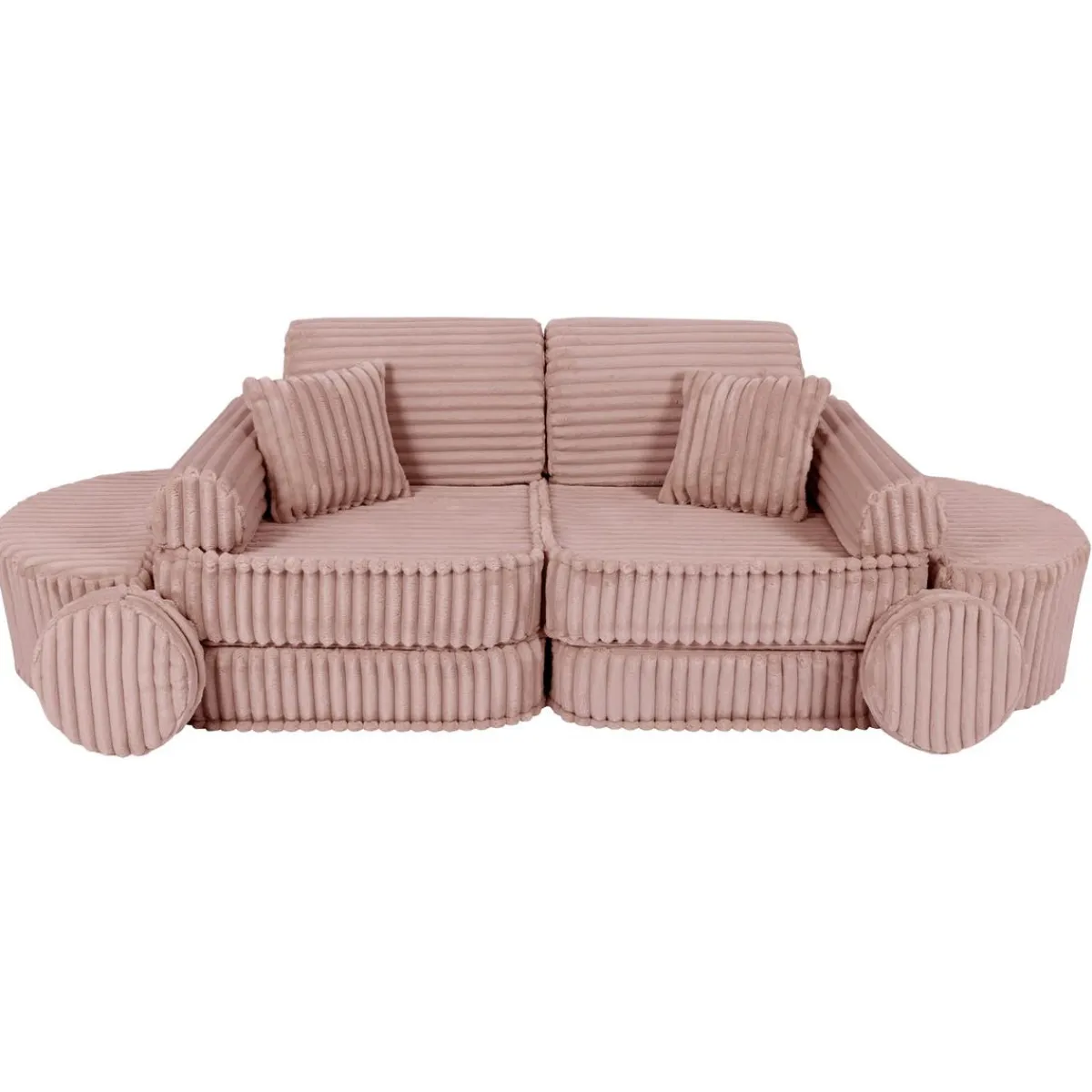 MEOWBABY Entretenimiento·Hamacas Y Columpios|Estilo De Vida*- Sofá Infantil Churros Pocket Max Color Rosa Chocolate