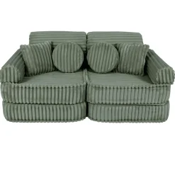 MEOWBABY Entretenimiento·Hamacas Y Columpios|Estilo De Vida*- Sofá Infantil Churros Pocket Plus Color Verde Olive Sage