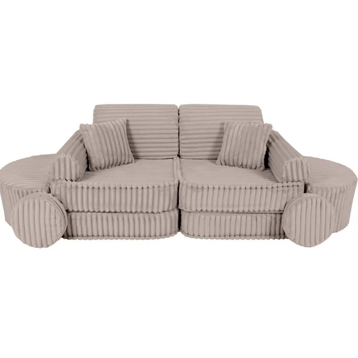 MEOWBABY Entretenimiento·Hamacas Y Columpios|Estilo De Vida*- Sofá Infantil Churros Pocket Max Color Beige Pebble