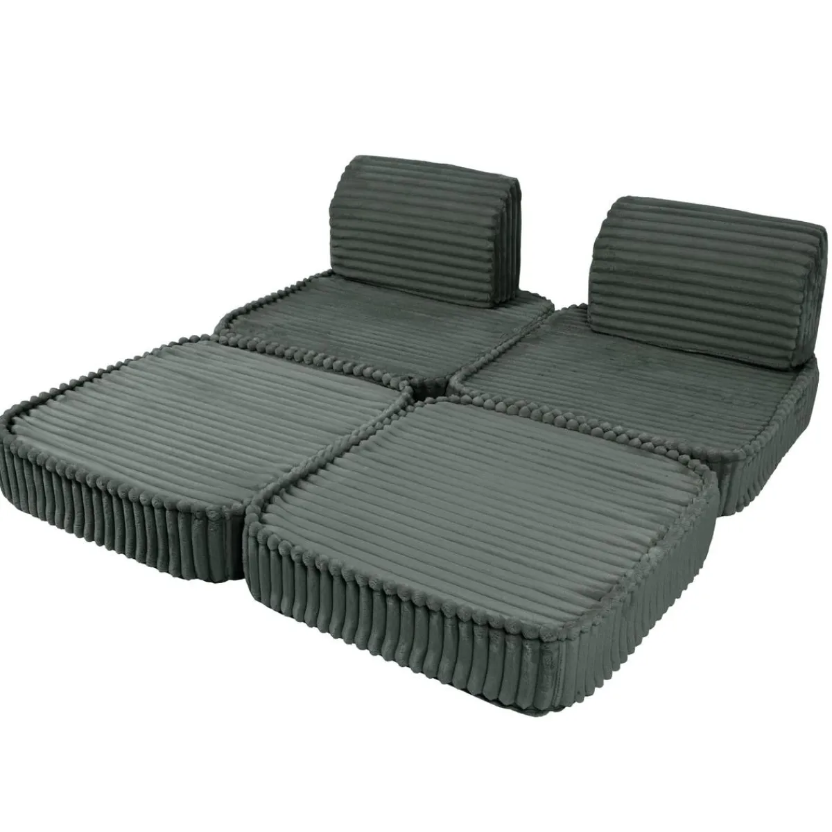 MEOWBABY Entretenimiento·Hamacas Y Columpios|Estilo De Vida*- Sofá Infantil Churros Pocket Basic Color Verde Pine Forest