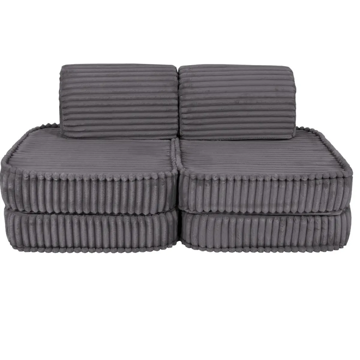 MEOWBABY Entretenimiento·Hamacas Y Columpios|Estilo De Vida*- Sofá Infantil Churros Pocket Basic Color Gris Moon Dust