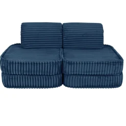 MEOWBABY Entretenimiento·Hamacas Y Columpios|Estilo De Vida*- Sofá Infantil Churros Pocket Basic Color Azul Medianoche