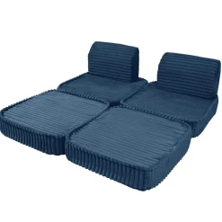 MEOWBABY Entretenimiento·Hamacas Y Columpios|Estilo De Vida*- Sofá Infantil Churros Pocket Basic Color Azul Medianoche