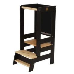 MEOWBABY Estilo De Vida*- Torre de aprendizaje con pizarra de Madera negra con Elementos Naturales