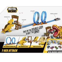 ZURU Vehículos Y Circuitos*Metal Machines - Circuito con doble loop y T-Rex