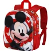 KARACTER MANIA Material Escolar*Mickey Mouse - Mochila Preescolar 3D Compacta Roja ㅤ