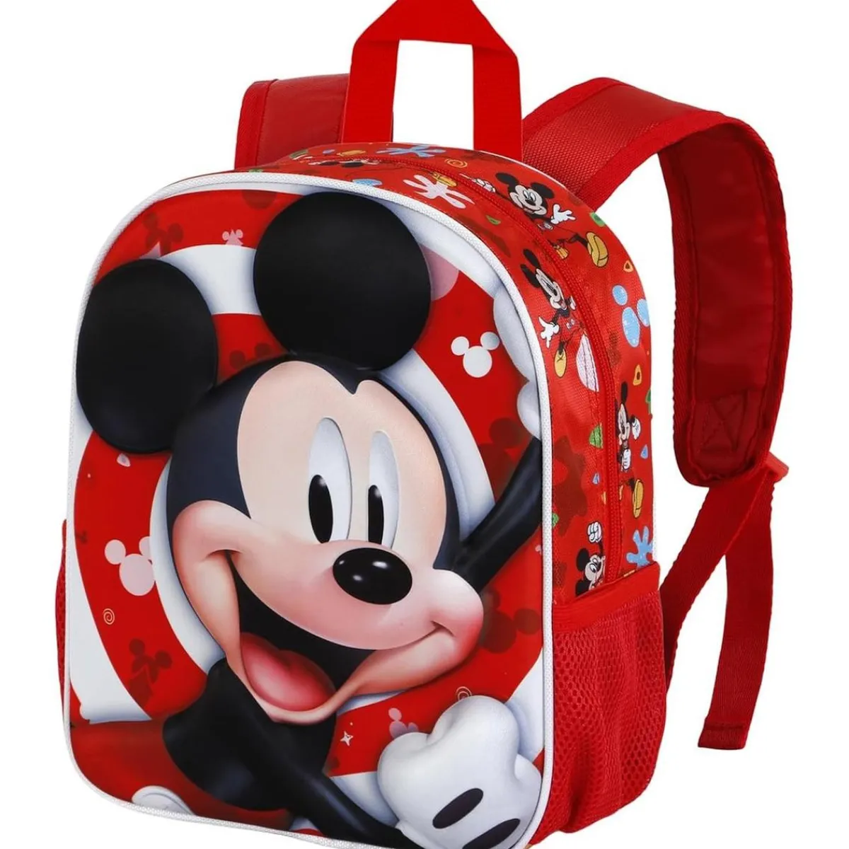 KARACTER MANIA Material Escolar*Mickey Mouse - Mochila Preescolar 3D Compacta Roja ㅤ