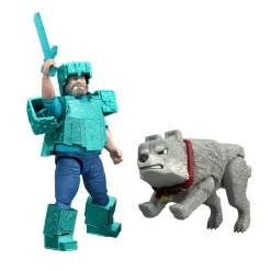 MATTEL Figuras De Acción*Minecraft - Pack 2 figuras Steve y Wolf