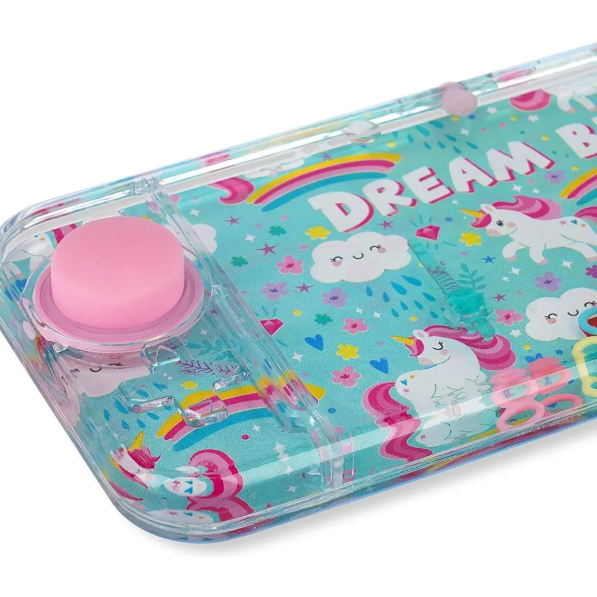 TOYS "R" US Estilo De Vida*Mini juego portátil de agua con anillos, tema unicornio ㅤ