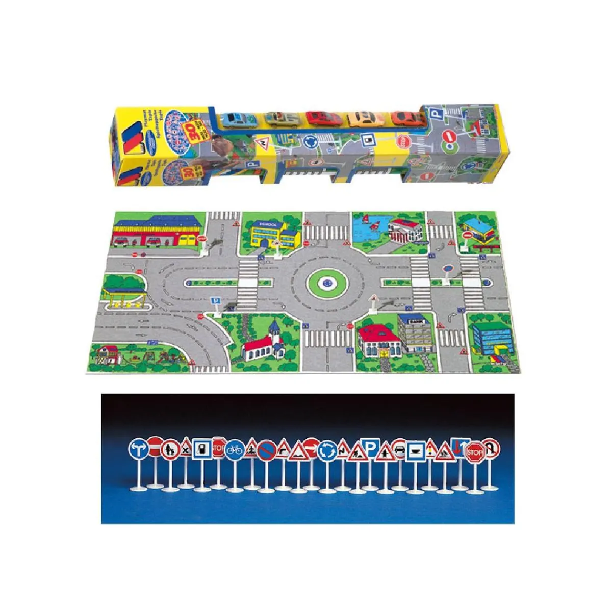 MOLTO Vehículos Y Circuitos*- Tapíz de tráfico y base ciudad con coches y señales