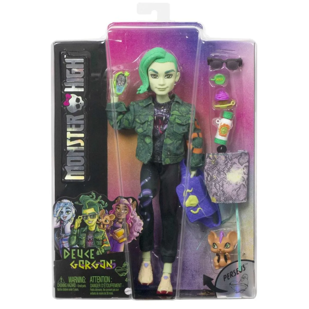 MATTEL Muñecas*Monster High - Deuce Gorgon con mascota y accesorios ㅤ