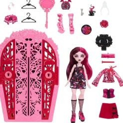 MATTEL Muñecas*Monster High - Muñeca Skulltimate Draculaura con armario y accesorios