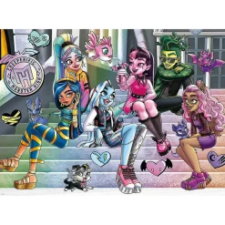 EDUCA BORRAS Juegos Y Puzzles*Monster High - Puzzle de 1000 piezas Monster High para adultos, 68 x 48 cm y cola Fix incluida ㅤ