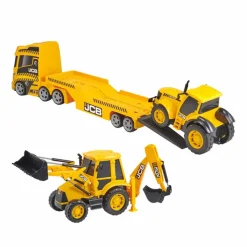 PRENATAL Vehículos Y Circuitos*Motor & Co - Camión de transporte con 2 vehículos de construcción