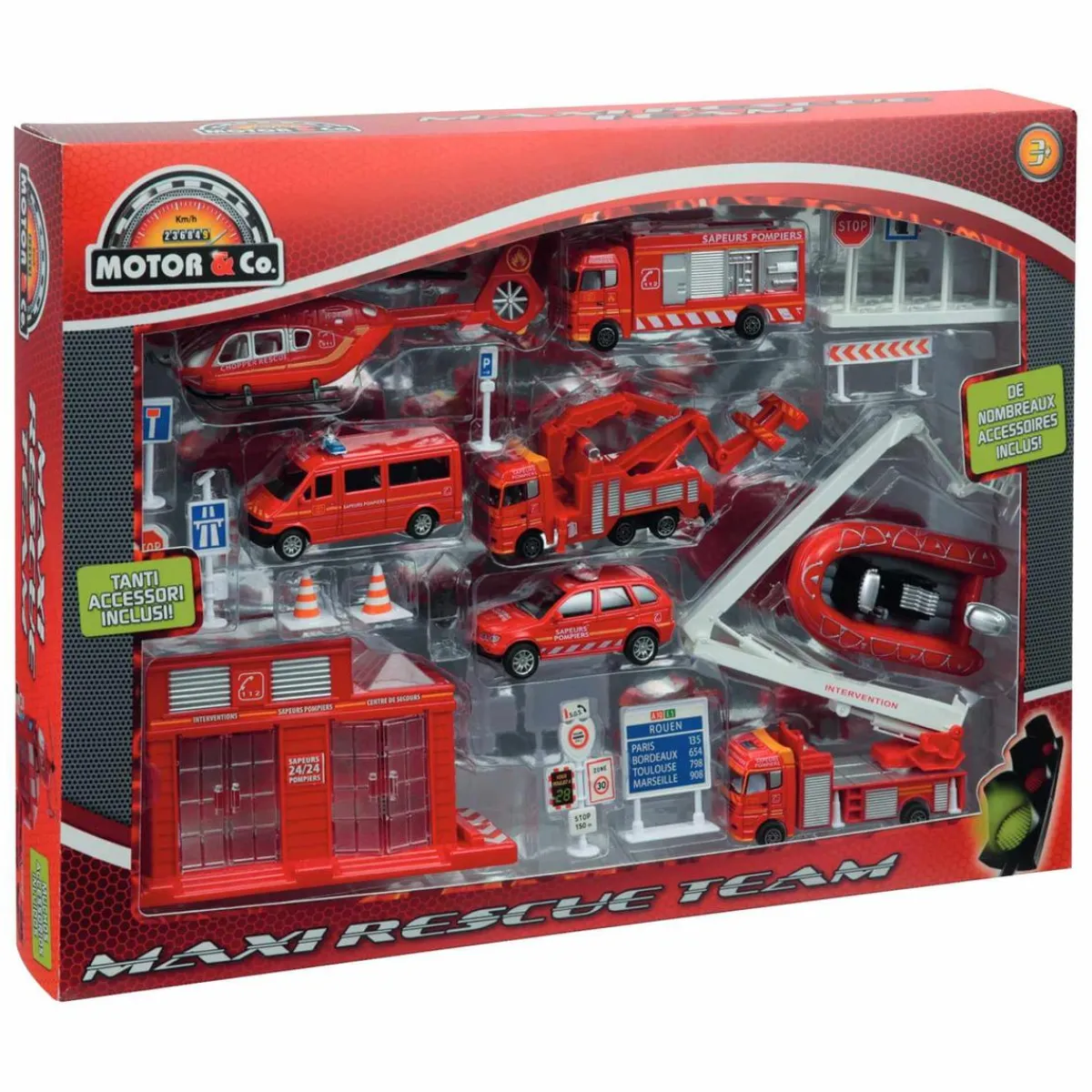 MOTORI & CO Vehículos Y Circuitos*Motor & Co - Maxi Pack Vehículos Emergencia (varios modelos)