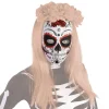 RUBIE'S Disfraces|Halloween*Máscara Calavera Katrina Rosas Rojas Día de los Muertos
