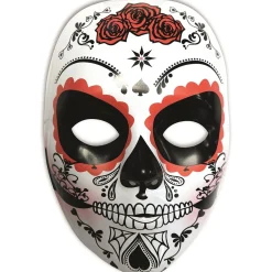 RUBIE'S Disfraces|Halloween*Máscara Calavera Katrina Rosas Rojas Día de los Muertos