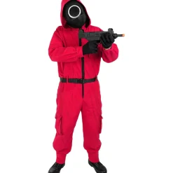 Funidelia Halloween|Disfraces*Máscara el Juego del Calamar círculo - Oficial Netflix