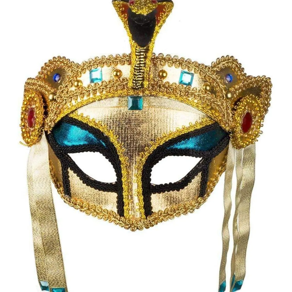 TOYS "R" US Disfraces|Halloween*Máscara Veneciana Cleopatra Dorada ㅤ