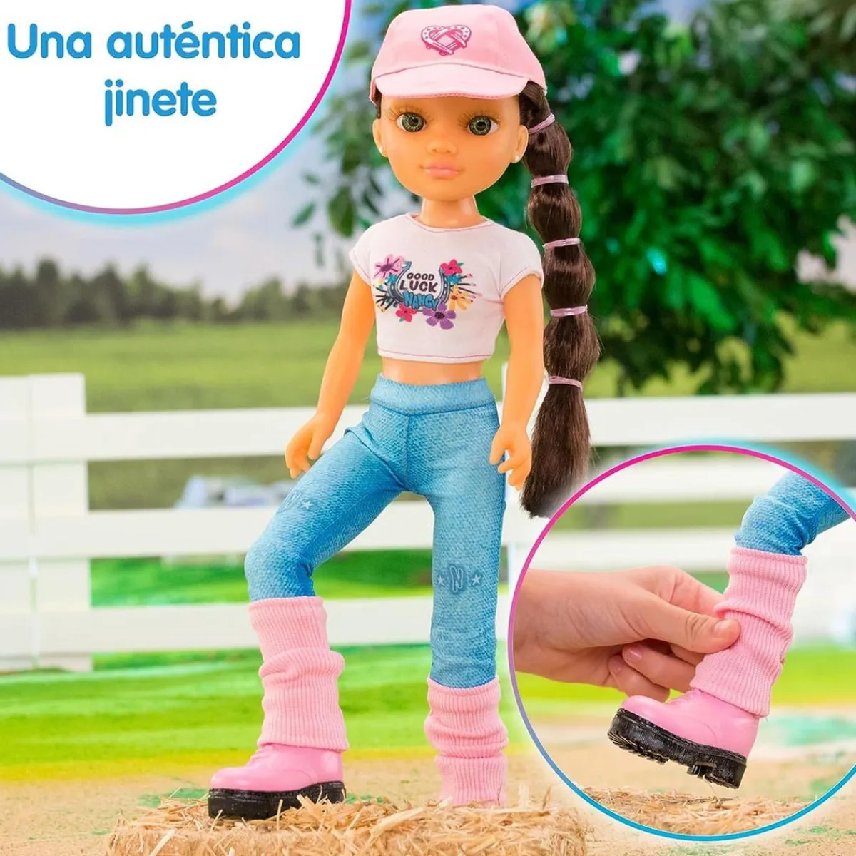 NANCY Muñecas*- Muñeca articulada con caballo y accesorios de cuidado ㅤ