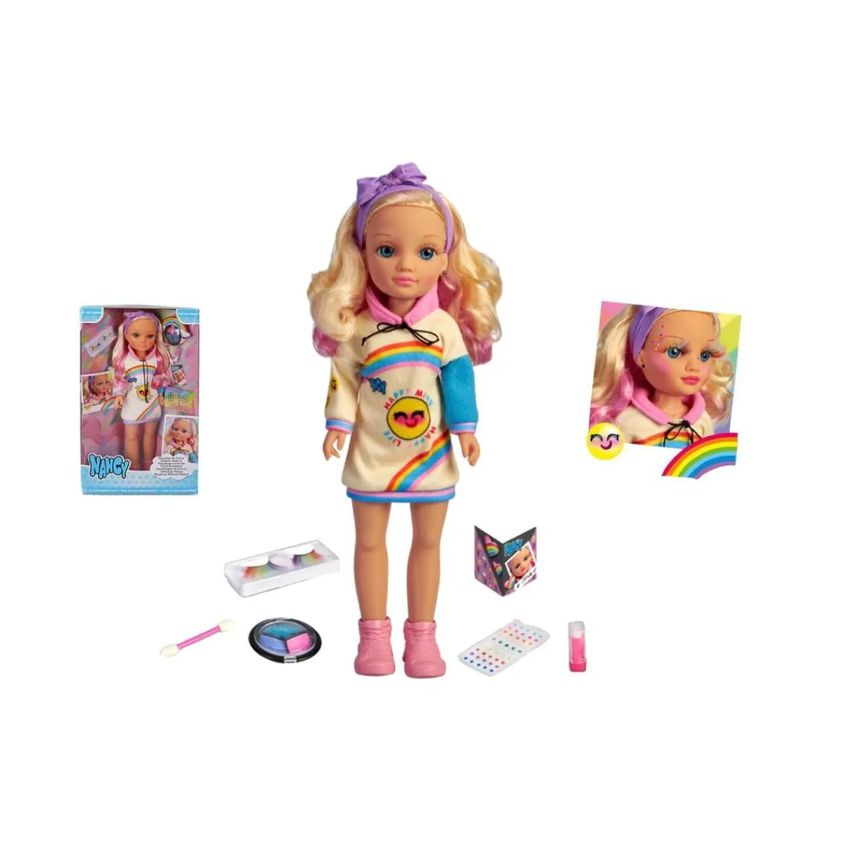 NANCY Muñecas*- Muñeca maquillaje arcoirirs