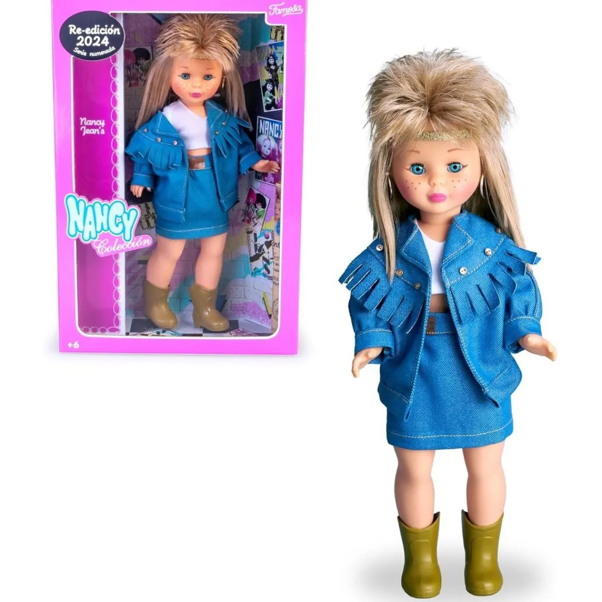 NANCY Muñecas*- Muñeca Rubia Coleccionista Reedición Jeans ㅤ