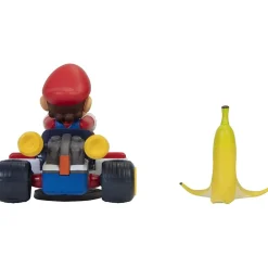 NINTENDO Figuras De Acción*- Super Mario - Vehículo acrobático de Super Mario Kart con plátano y giros 360º ㅤ