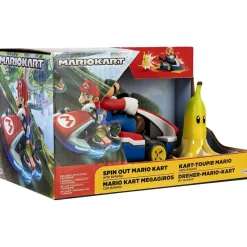 NINTENDO Figuras De Acción*- Super Mario - Vehículo acrobático de Super Mario Kart con plátano y giros 360º ㅤ