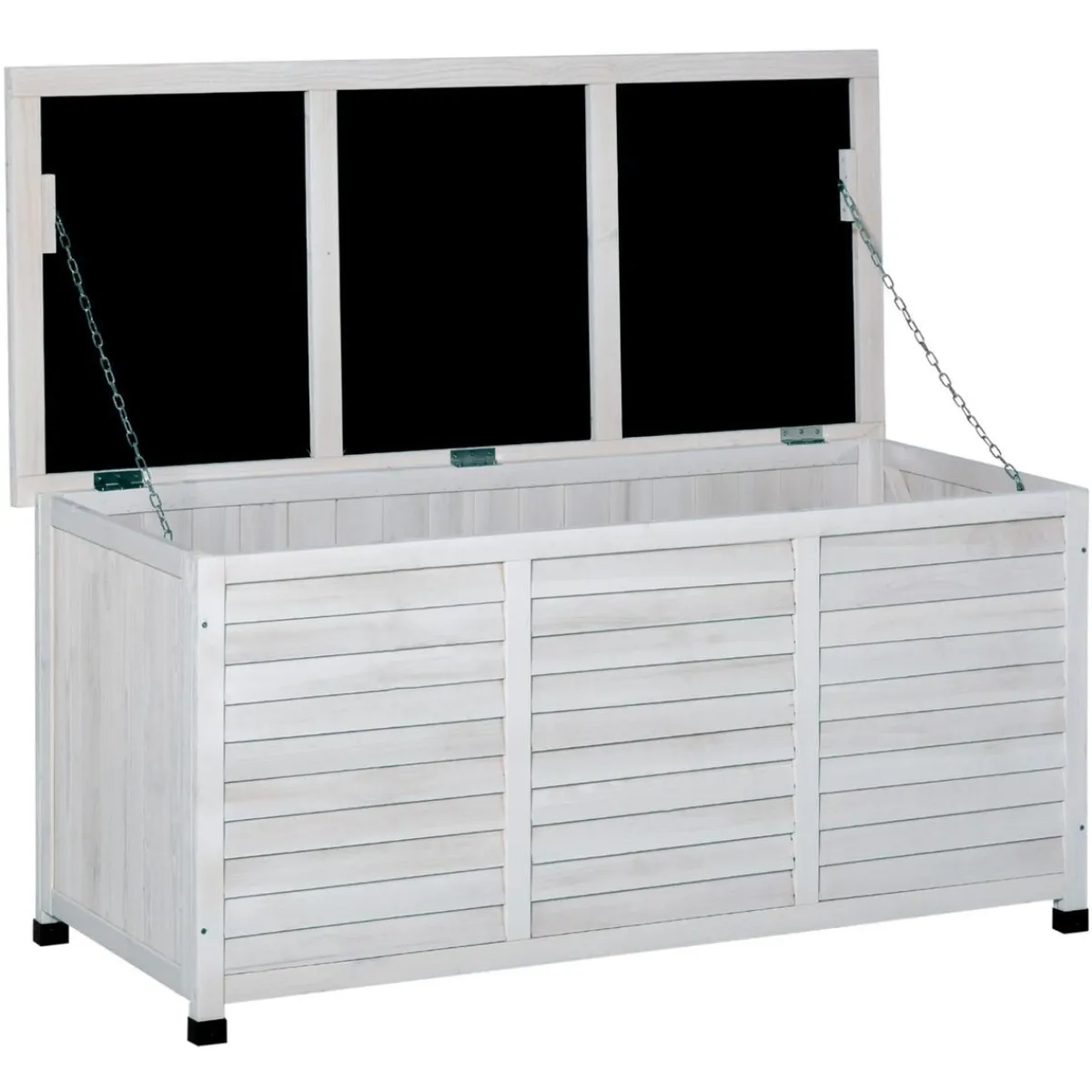 Outsunny Estilo De Vida*- Baúl de jardín de madera Blanco