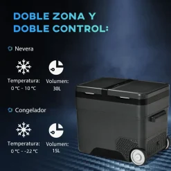 Outsunny Figuras De Acción*- Nevera congelador 45L Negro