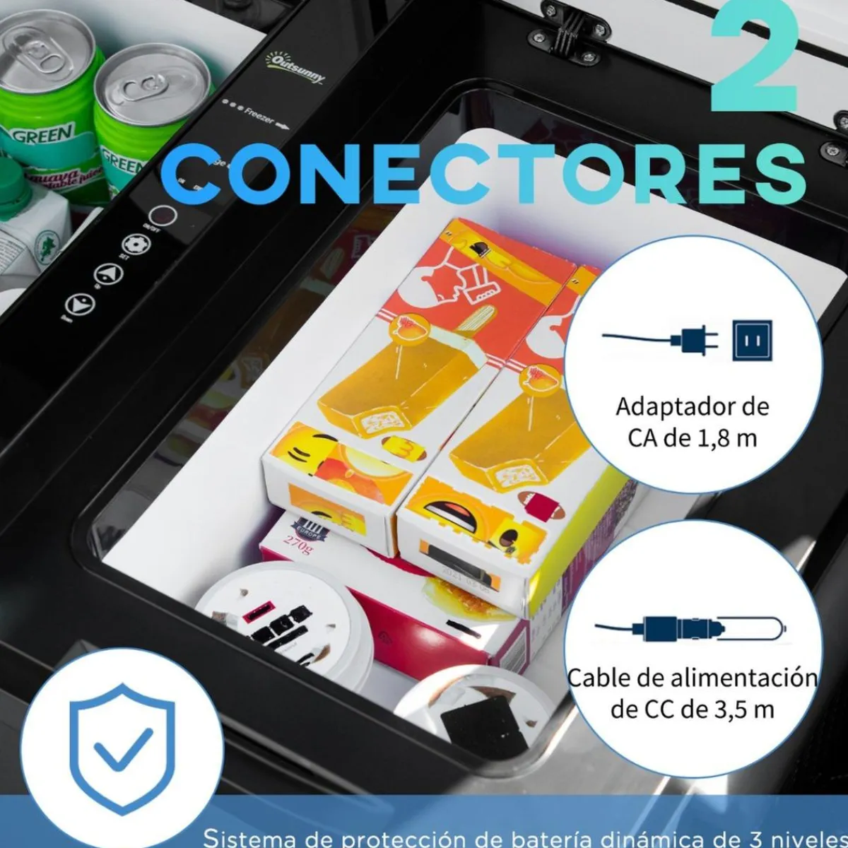 Outsunny Figuras De Acción*- Nevera congelador 45L Negro