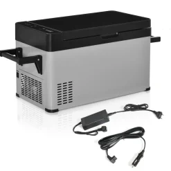 Outsunny Figuras De Acción*- Nevera congelador 40L Gris y Negro