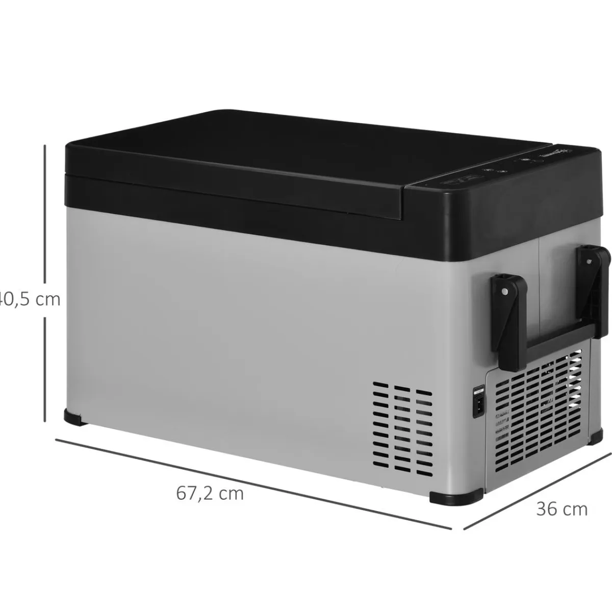 Outsunny Figuras De Acción*- Nevera congelador 40L Gris y Negro