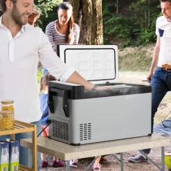 Outsunny Figuras De Acción*- Nevera congelador 40L Gris y Negro