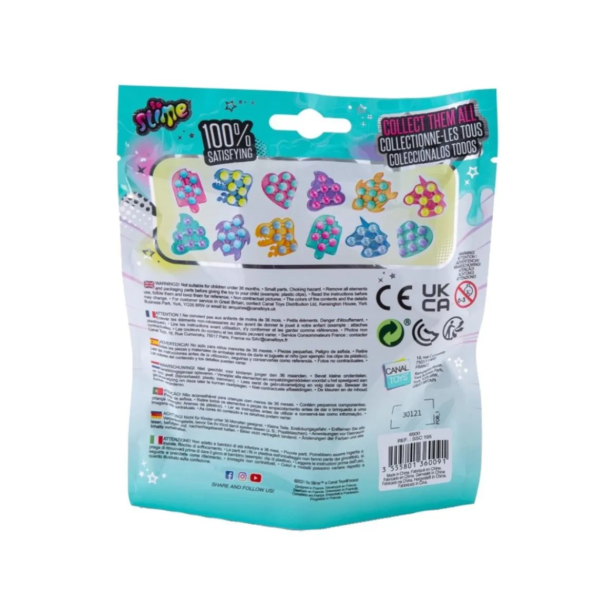 CANAL TOYS Estilo De Vida*Pack 2 fidget pop slime (varios modelos)