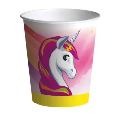 TOYS "R" US Artículos De Fiesta Y Regalos*Pack de 8 vasos Unicornio de cartón