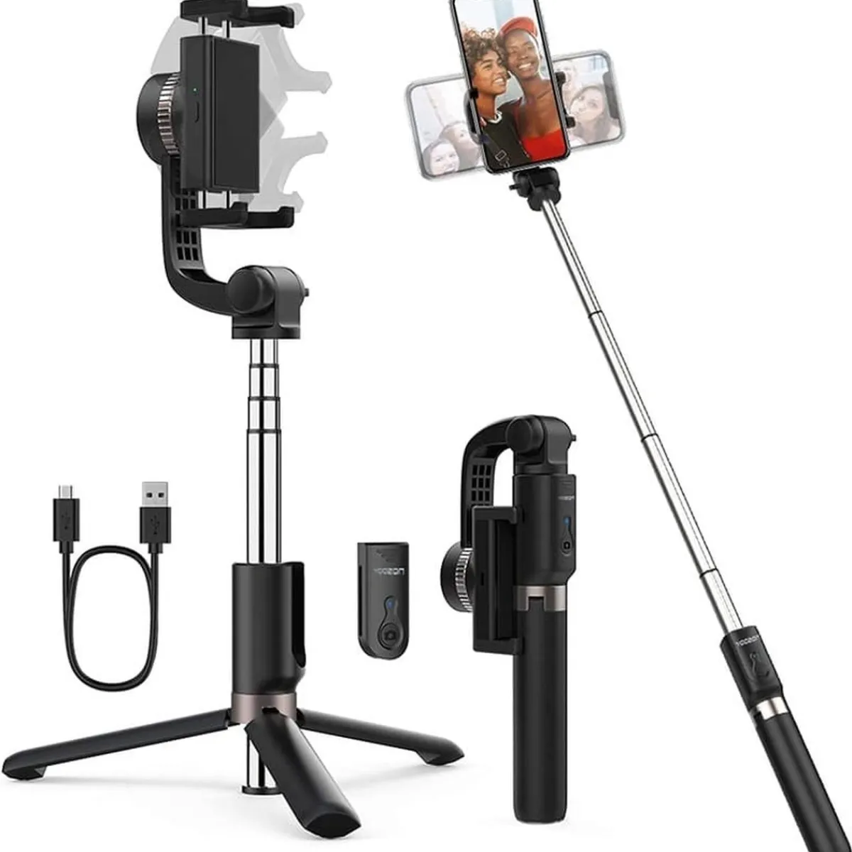 KLACK EUROPE Figuras De Acción*Palo selfie con mando a distancia estabilizador L08