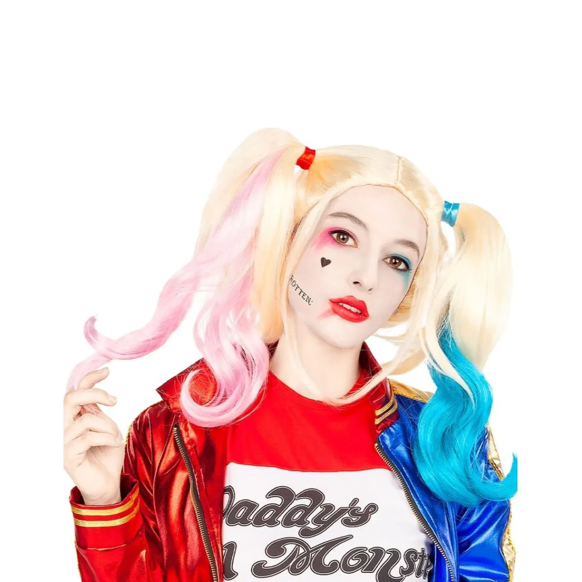 Funidelia Disfraces|Halloween*Peluca Harley Quinn Escuadrón Suicida