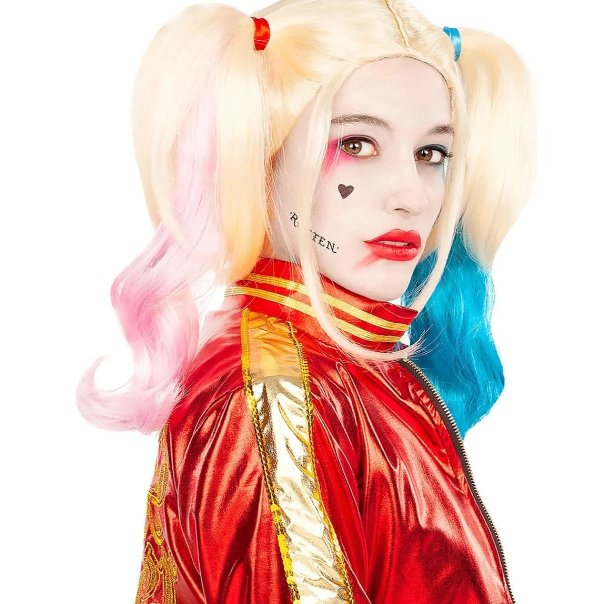 Funidelia Disfraces|Halloween*Peluca Harley Quinn Escuadrón Suicida