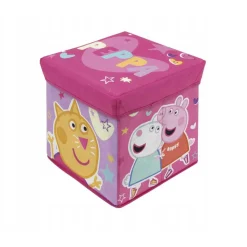 PEPPA PIG Estilo De Vida*- Asiento plegable guardatodo textil cuadrado 30x30x30cm ㅤ